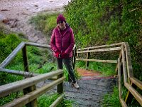 Meg on steps at Waratah Bay : 2018, Wilsons Promontory, Waratah Bay