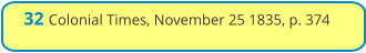 32 Colonial Times, November 25 1835, p. 374
