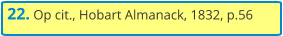22. Op cit., Hobart Almanack, 1832, p.56